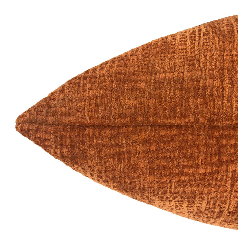 Kimia Feather Throw Pillow, 18" x 22", Orange