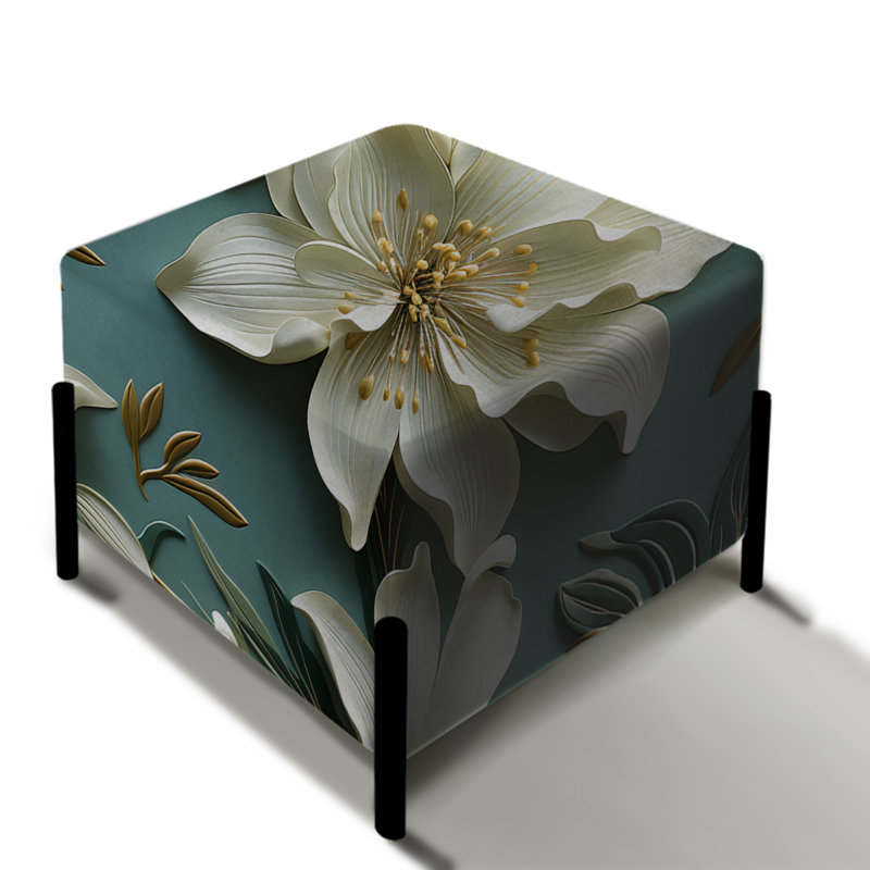 Motif tropical Mirage Elegance - repose-pieds carré tropical