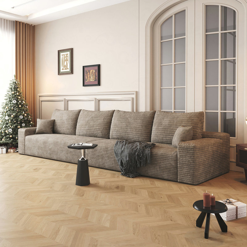 Canapé modulaire avec siège profond Boneless Cloud, H 37,8 po x l 140 po x P 39,4 po, Chameau, 4