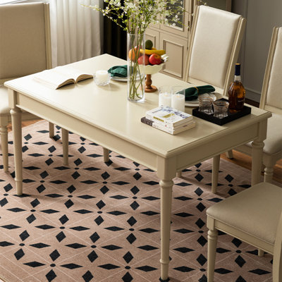 Table de salle à manger rectangulaire Lucella L 55,12 po x l 32,28 po