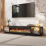 78.7'' W TV Stand Media Console With Electric Fireplace Heater