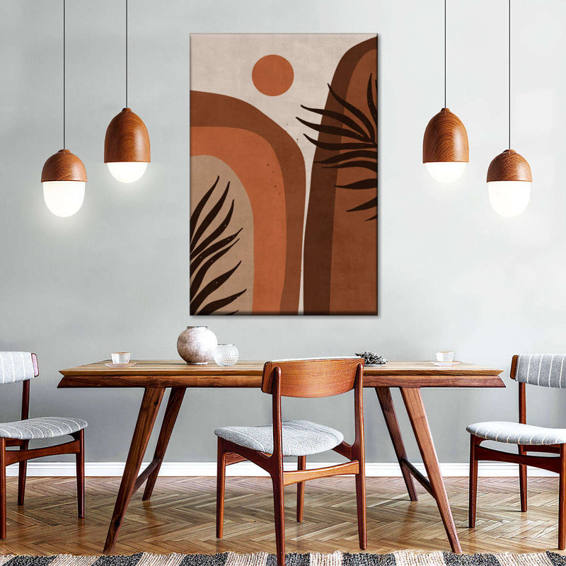 Abstrait terre cuite sur toile, H 39 po x l 26 po x P 1,25 po
