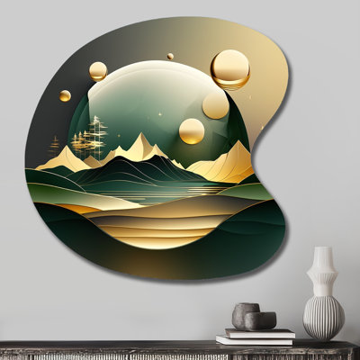 Fosteau - Abstract Marble Drop Shape Assymterical Metal Wall Art