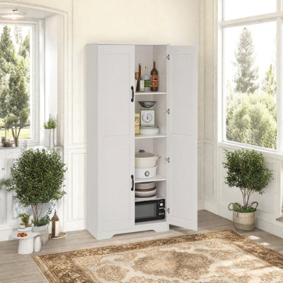 Kitchen Pantry Cabinet, Freestanding Pantry Storage Cabinet