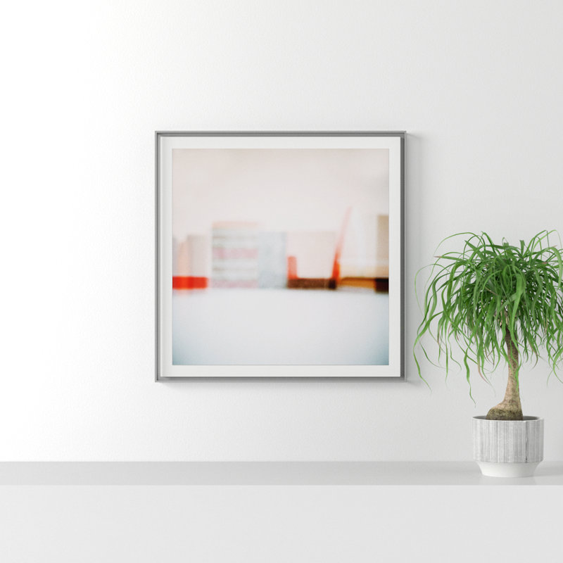 Landscape 6 by Fox Print, 32" H x 32" W x 2" D, Light Grey Framed Paper