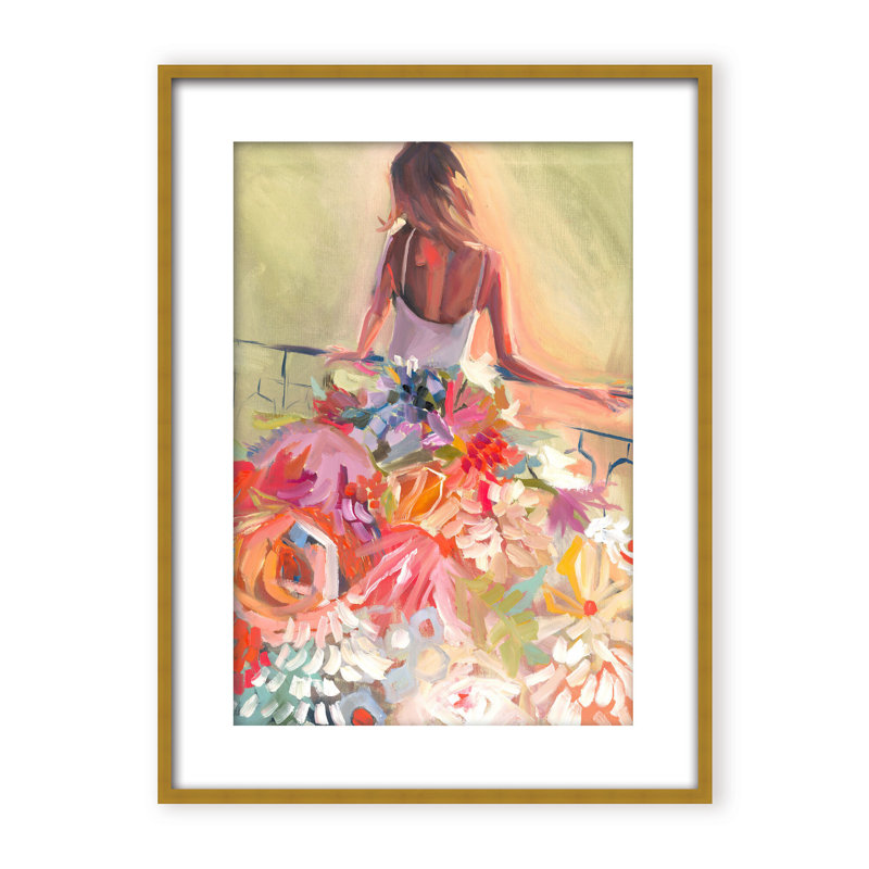 Nature Inspired Blossom Reverie: The Enigmatic Backdrop, Black, 24" H x 16" W x 1.125" D, Framed Print