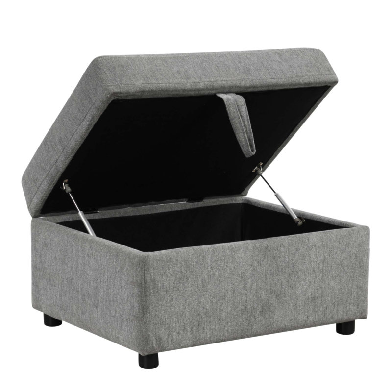 Repose-pieds de rangement mobile avec siège profond et compartiment caché pour le salon et la chambre à coucher, durable et élégant