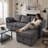 Jescie 4 - Piece Upholstered Modular Sofa, Seats with Storage-1581053326
