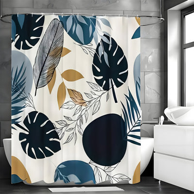 Shower Curtains with Hooks Included