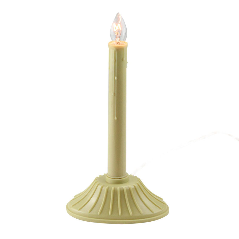 Lampe bougie de Noël ivoire à une lumière de 9,5 po
