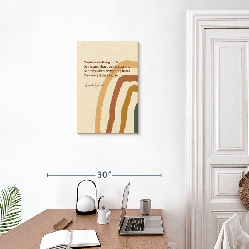Everything Hurts Quote, 24" H x 16" W