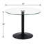 Table de salle à manger moderne en verre trempé à piédestal rond de 30 po de hauteur-129605677