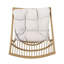 Chaise et table d'appoint Style - coussin beige, fer brun et 100%,
