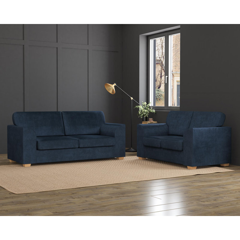 Modo Three Seater and Two Seater, Fixed Back, Royal Blue