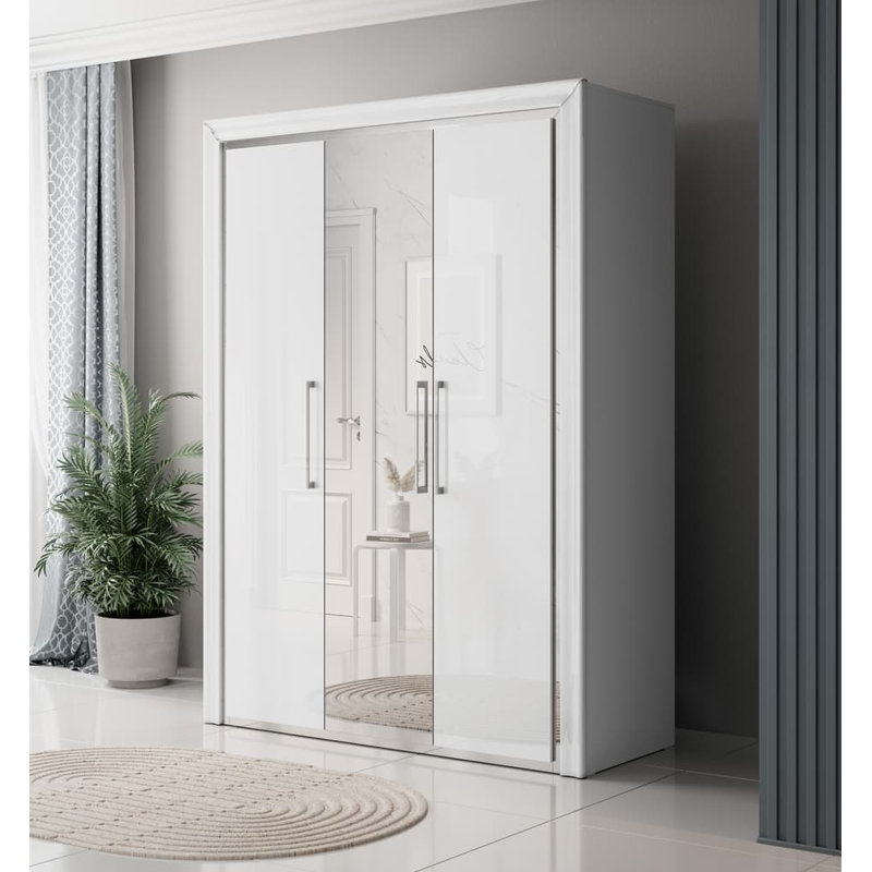 Miyani 3 Door Manufactured Wood Wardrobe