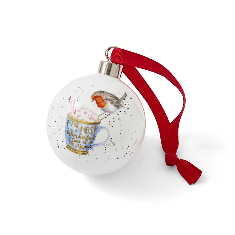 Ornement boule Wrendale Designs Royal Worcester
