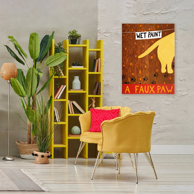 Toile artificielle Wet Paint, par Stephen Huneck