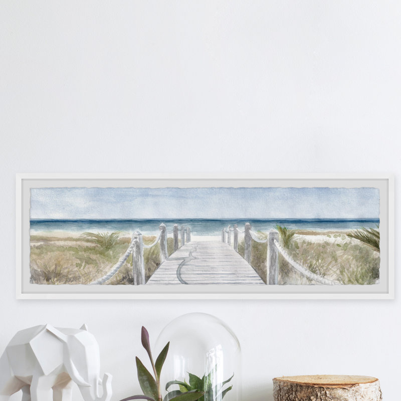 Path To The Sea - Single Picture Frame Print, 10" H x 30" W x 1.5" D