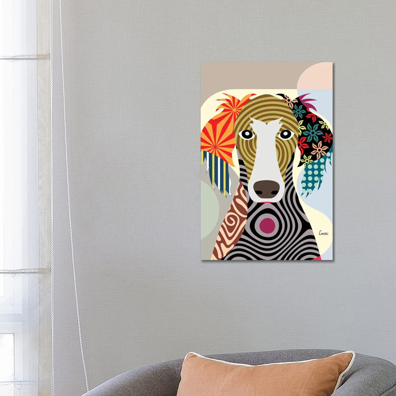 Saluki by Lanre Studio - Wrapped Canvas Print, 66.04 cm H x 45.72 cm W x 3.175 cm D