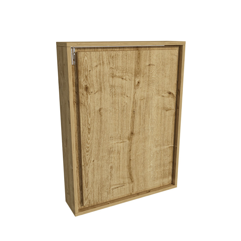 Computer Desk with Shelves Wall Mountable Lindzy, Sapphire Oak