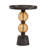 Modern Mirrored Top Side Table with Metal Base Contemporary Orb Accent Table-336233578-342056152