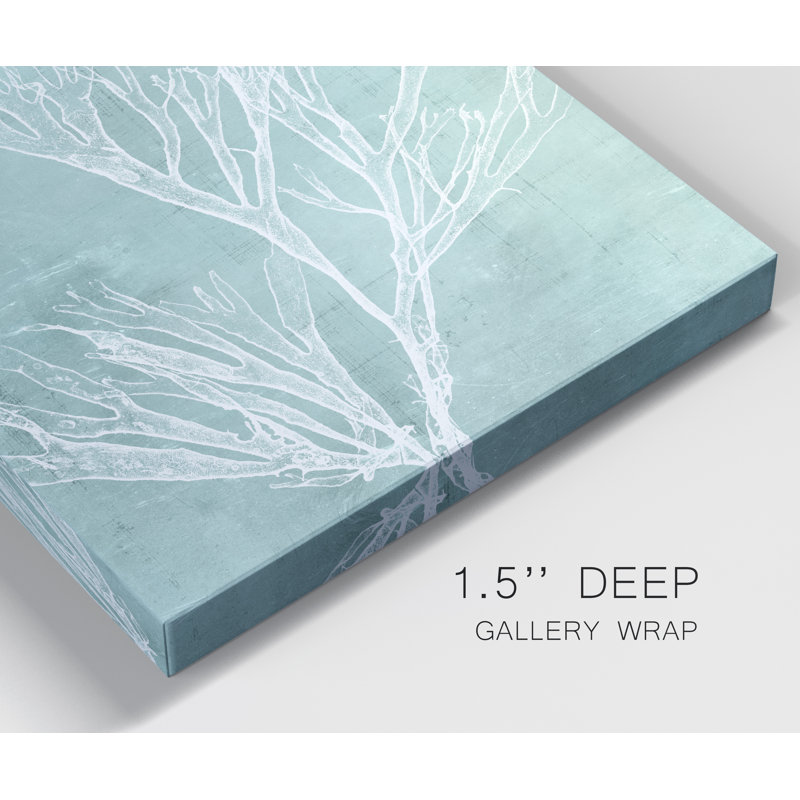 « algues on aqua vii », reproduction de peinture sur toile tendue, H 24 po x l 24 po x P 1 po