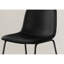 Chaise moderne avec revêtement en cuir noir et bureau fonctionnel avec pieds en métal