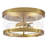 Alixandra 2-Light Flush Mount Clear Glass Ceiling Light with Metal Frame-267080292