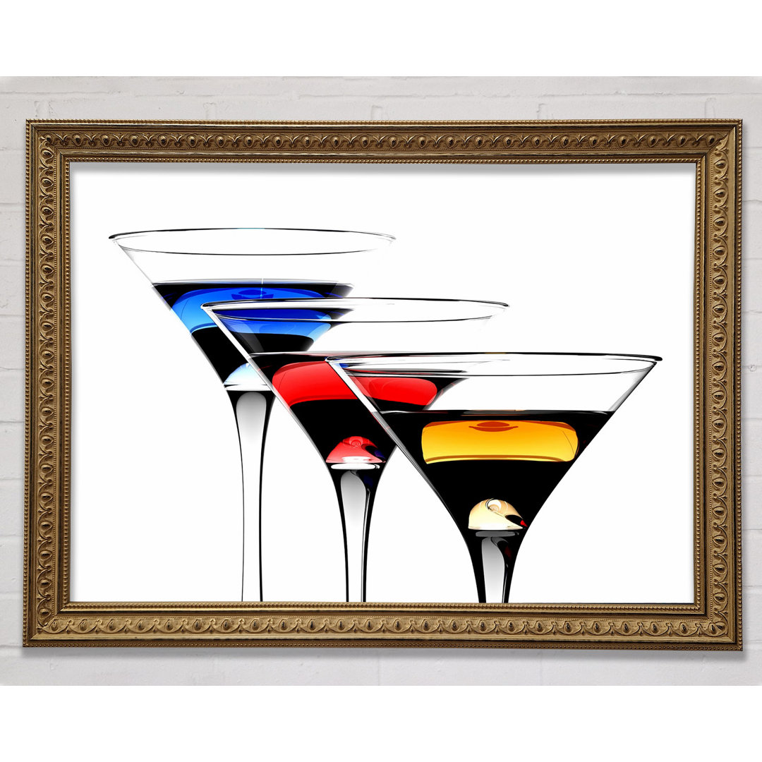 Cocktail Trio - Einzelne Bilderrahmen Kunstdrucke