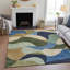 Tapis abstrait intérieur / extérieur lavable à la machine Jacinto ACN2141-1762825376