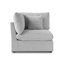 Chaise d'angle rembourrée en lin avec revêtement