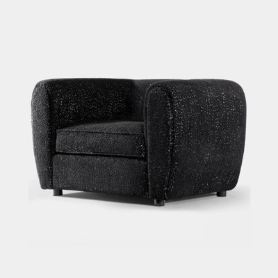 Chaise contemporaine l 45,4 po, noir