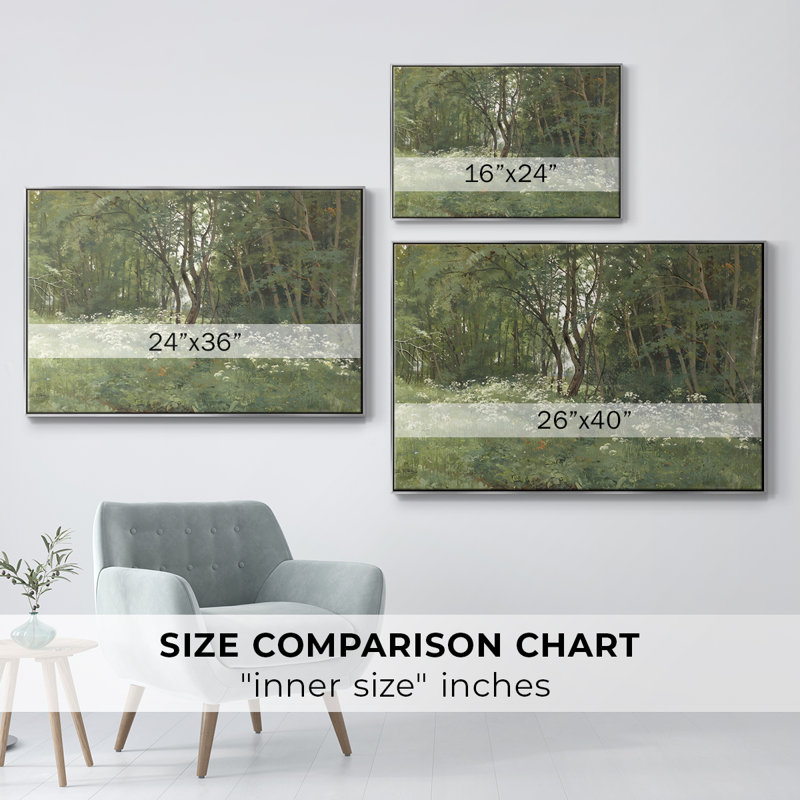 "Vintage Landscape - DCCCLIX" sur toile, H 27 po x l 41 po x P 2 po, Toile encadrée flottée blanche