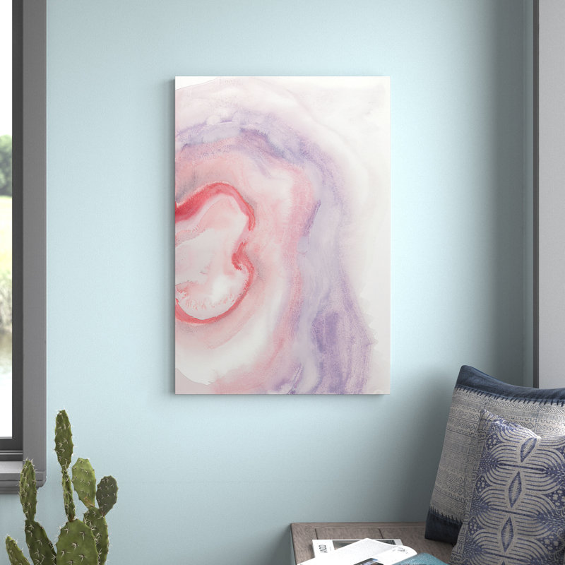 «Watercolor Geode VIII» par Chris Paschke - reproduction, H 12 po x l 8 po x P 0,75 po, Toile