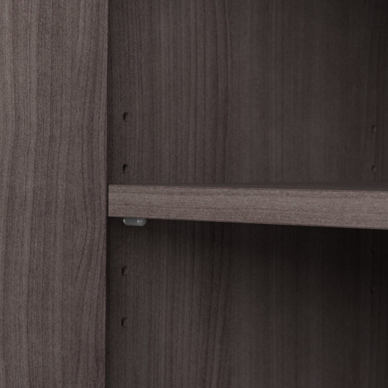 Hybrid Storage Bookcase, Storm Gray