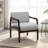 Modern Solid Wood Accent Chair Arm Chair with Adjustable Backrest 360° Rotating-995479890