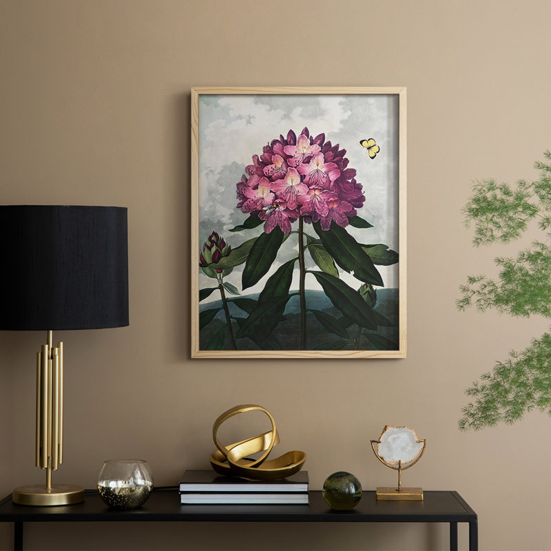 Temple of Flora X Framed Print - Solid Wood, 21" H x 17" W