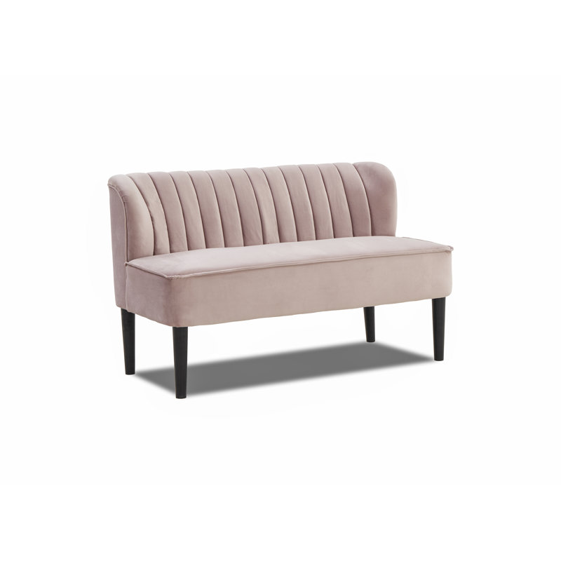 Georgio 2 Seater Velvet Loveseat, Pink
