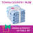 TOWN & COUNTRY PLAY 4-Piece Striped Reversible Terry Brights Bath Towel Set, 30x58-Inch, 100% BCI Cotton-113838580