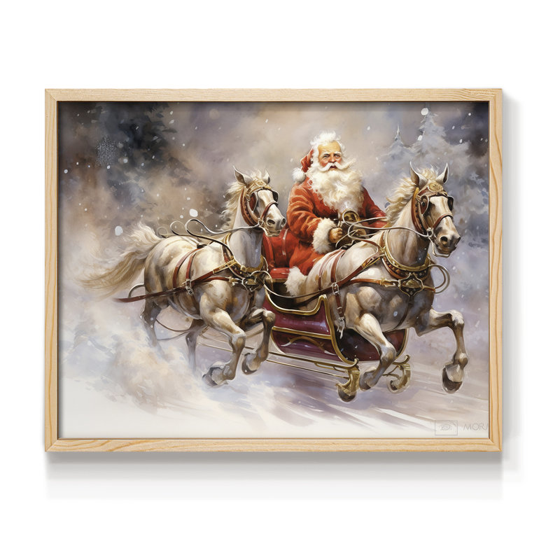 Chirstmas Art-CCCLVII -Framed Print - Restickable, H 8 po x l 10 po, Naturel