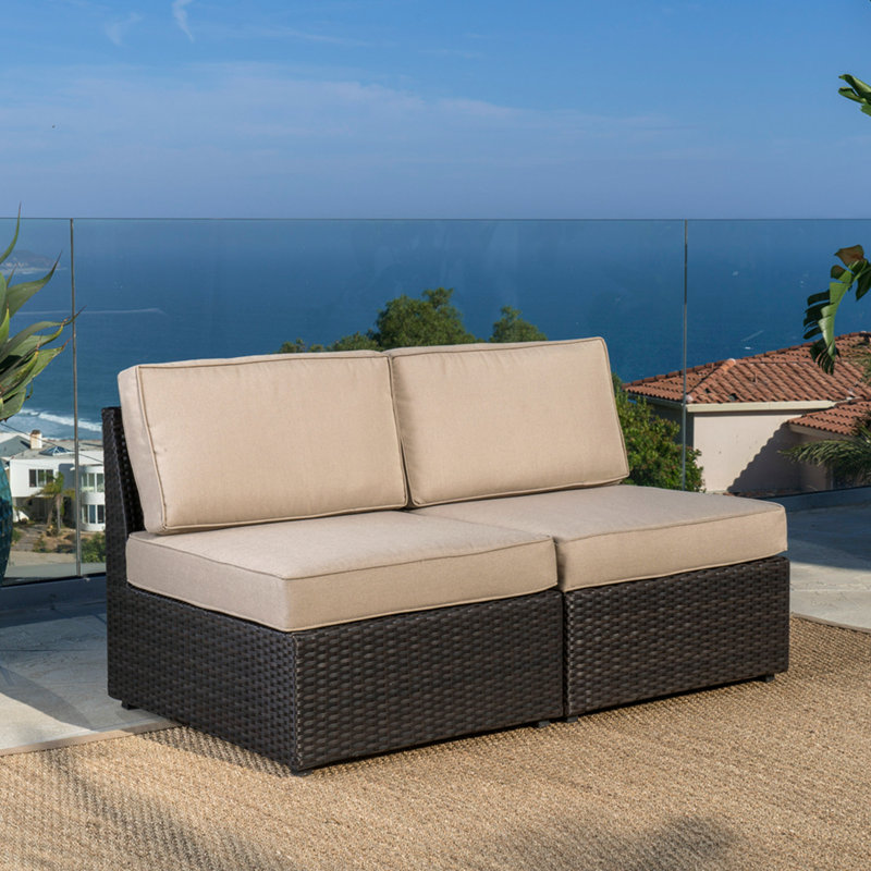 Chaise sans accoudoirs Santa Cruz, Coussin beige / structure en fer