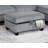 Contemporary 3Pc Sectional Set Fog Color Corduroy Couch LAF Sofa RAF Chaise Ottoman L-Sectional Living Room-2115801799