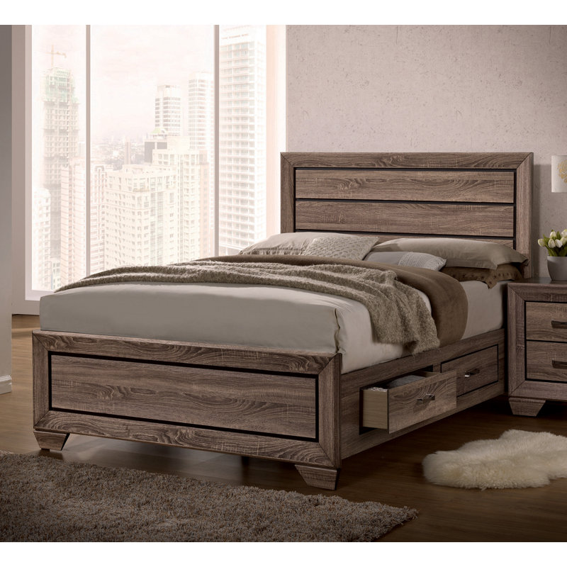 Ensemble de chambre à coucher 2 pièces avec table de chevet Andice, Grand