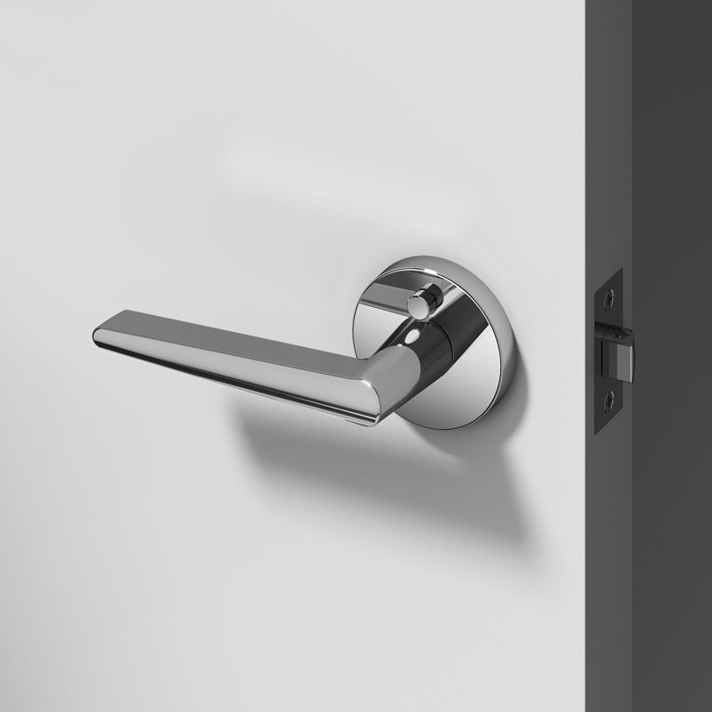 Poignée de porte Halo Design moderne dissimulé pour (lit et salle de bain) - Style minimaliste élégant en chrome