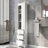 Tall Storage Cabinet With Three Drawers For Bathroom/Office, White-1766780072
