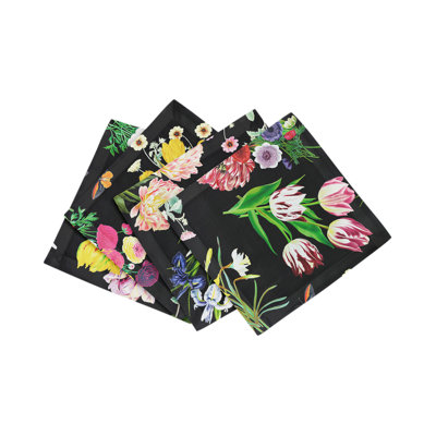 Flora Fauna Cotton Sateen Cocktail Napkins
