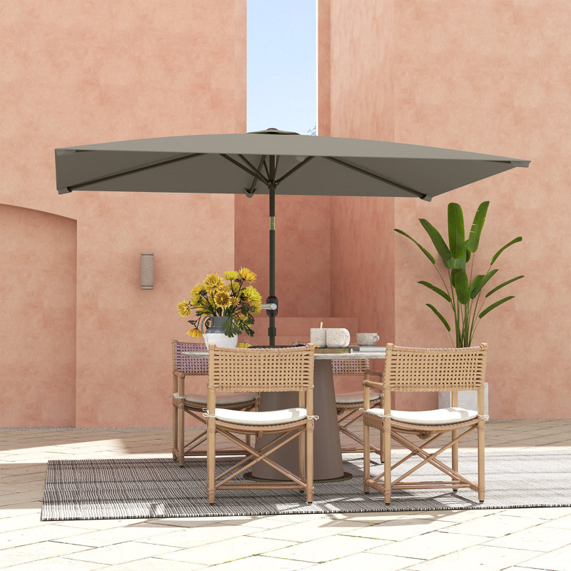 295cm Tilt Market Parasol, Light Grey