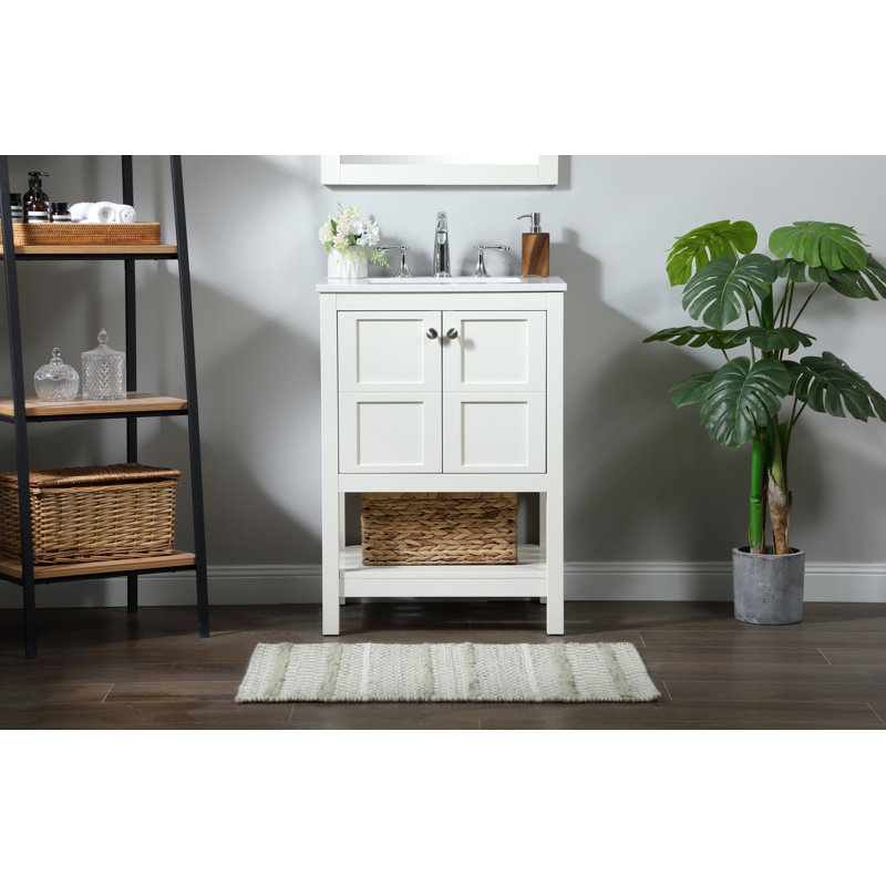 Ensemble de meuble-lavabo simple 24 po Krish, Blanc