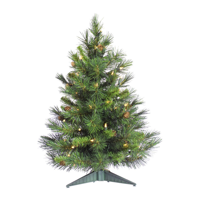 Arbre de Noël artificiel pin avec lumières claires Cheyenne, 2'