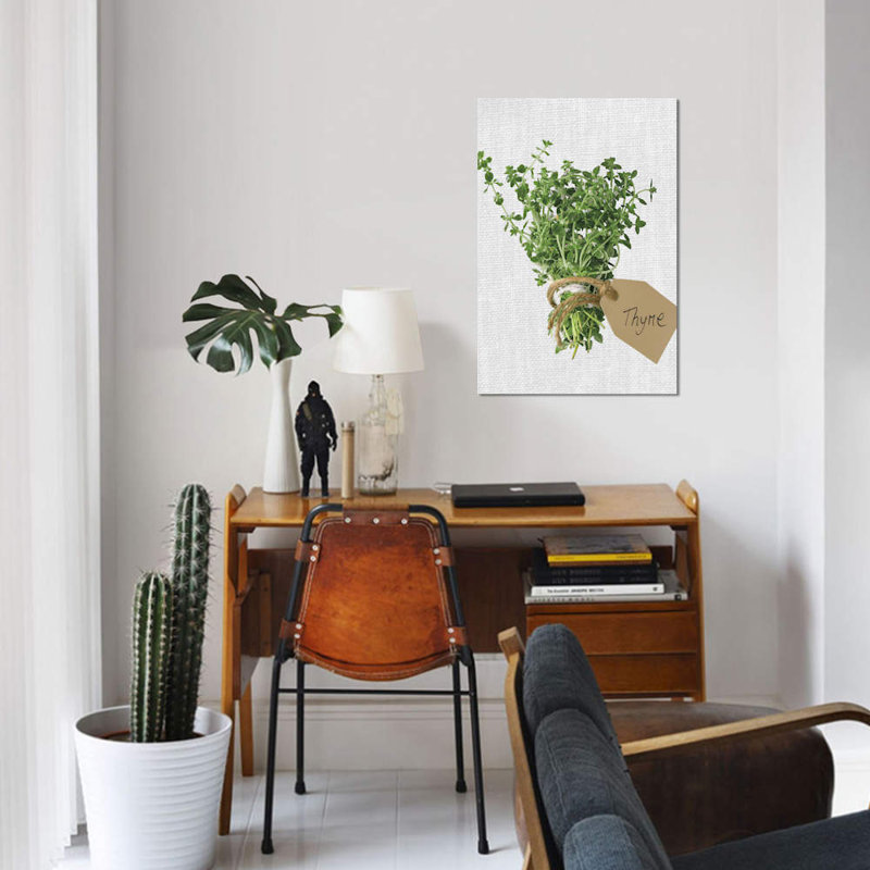 «Thyme», impression sur toile, H 26 po x l 18 po x P 1,5 po, Toile tendue, Pas de tapis